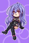  bad_id bad_pixiv_id blue_hair blush breasts chibi cleavage dominatrix iris_heart kamia_(not_found) long_hair looking_at_viewer medium_breasts neptune_(series) red_eyes sketch solo symbol-shaped_pupils very_long_hair 