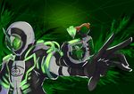  commentary_request foreshortening gloves green_background highres kamen_rider kamen_rider_ghost_(series) kamen_rider_necrom outstretched_hand pionie 