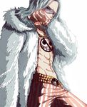  abs bad_id bad_pixiv_id blue_eyes blue_hair gloves long_hair male_focus marmalade_(elfless_vanilla) one_piece sarkies simple_background solo sunglasses tattoo white_background 