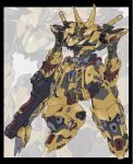  absurdres beam_rifle commentary energy_gun energy_sword exposed_internal_machinery gundam highres mecha mecha_focus mechanical_cyclops_eye mechanical_eyes niao_san_shi no_humans projected_inset radio_antenna redesign robot science_fiction sword the_o_(mobile_suit) thrusters titans_(gundam) vernier_thrusters weapon zeta_gundam 