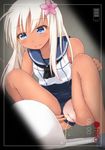  1girl 2015 ass character_request kantai_collection mumumumu peeing pussy recording ro-500_(kantai_collection) shiny_hair shiny_skin squat_toilet uncensored 