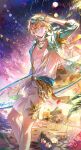  1girl 3boys abs absurdres adjusting_eyewear aerial_fireworks alternate_costume aqua_sash aqua_shirt arm_up aventurine_(honkai:_star_rail) aventurine_(waveflair)_(honkai:_star_rail) bandana bandana_around_arm barefoot beach black_hair black_male_swimwear blonde_hair blue-tinted_eyewear blue_eyes braid caelus_(honkai:_star_rail) cake_cat_(honkai:_star_rail) camera closed_eyes closed_mouth collared_shirt commentary cropped_shirt curtained_hair dan_heng_(honkai:_star_rail) duck_x805 earrings english_commentary eyewear_on_head facing_viewer falling_petals fireworks floral_print floral_print_shirt flower gold_earrings gold_ring green_streaks grey_hair hair_between_eyes heart heart-shaped_eyewear highres holding holding_camera holding_surfboard honkai:_star_rail honkai_(series) hood hooded_jacket innertube jacket jewelry looking_to_the_side male_focus male_swimwear march_7th_(honkai:_star_rail) medium_hair multicolored_eyes multicolored_hair multiple_boys multiple_necklaces navel neck_tattoo necklace ocean off-shoulder_shirt off_shoulder open_clothes open_jacket open_mouth open_shirt outdoors outstretched_arms palm_tree parted_bangs pennant petals pink_hair print_bandana print_sash print_shirt purple_eyes red_flower sand sandals sash shirt shore short_hair short_sleeves side_braid sideless_shirt single_earring skirt sleeves_rolled_up standing standing_on_one_leg streaked_hair string_of_flags sunglasses sunset surfboard swim_ring swim_trunks tassel tattoo tinted_eyewear toned toned_male trailblazer_(honkai:_star_rail) trailblazer_(trash_cake)_(honkai:_star_rail) tree triangle_print two-tone_eyes waist_sash water wet white_flower white_jacket white_male_swimwear white_shirt white_skirt yellow_bandana yellow_sash 