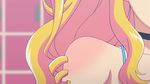  3girls animated animated_gif armpits bikini blonde_hair blush breasts cleavage eyes_closed gyaru-ko large_breasts long_hair multiple_girls nail_polish ojou_(gyaru-ko) oshiete!_gyaru-ko-chan ota-ko_(gyaru-ko) shiny showing_armpits smile swimsuit underboob 