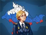  1girl blonde_hair blue_eyes female military military_uniform natalia_poklonskaya real_life russia russian uniform 