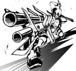  crossover deadpool greyscale gun hamakado_mondo highres male_focus marvel mask monochrome sketch solo sword weapon 