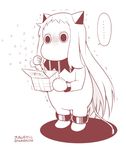  ... box commentary confetti contemporary gift gift_box horns jack_in_the_box_(toy) kantai_collection long_hair mittens monochrome moomin muppo no_humans northern_ocean_hime prank shinkaisei-kan sidelocks spoken_ellipsis tail translated trembling twitter_username very_long_hair yamato_nadeshiko 