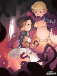  all_the_way_through anal blonde_hair blue_eyes bodysuit breasts brown_hair double_penetration highres medium_breasts multiple_girls nipples norasuko original pregnant restrained short_hair tentacle_sex tentacles tentacles_under_clothes torn_bodysuit torn_clothes uncensored vaginal 