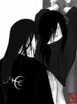  2boys males monochrome multiple_boys naruto senju_hashirama spot_color uchiha_madara yaoi 