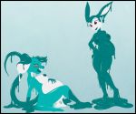  blush duo goo_transformation lagomorph mammal mouse nude post_transformation pregnant rabbit rodent rubber simple_background 