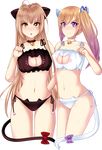  :o alternate_costume amagi_brilliant_park animal_ears antenna_hair bangs bell bell_choker black_panties blonde_hair bow breasts cat_cutout cat_ear_panties cat_ears cat_lingerie cat_tail choker cleavage_cutout closed_mouth company_connection cowboy_shot crossover eyebrows eyebrows_visible_through_hair frills frown gradient_hair highres jingle_bell kawakami_mai kyoto_animation large_breasts legs_apart legs_together long_hair looking_at_viewer magpii meme_attire mole mole_under_eye multicolored_hair multiple_girls musaigen_no_phantom_world navel panties paw_pose paw_print purple_bow purple_eyes red_bow sento_isuzu side-tie_panties side_ponytail stomach tail tail_bow transparent_background underwear underwear_only very_long_hair white_panties yellow_eyes 