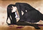  black_eyes black_hair chicken_on_rice hagoromo_gitsune long_hair mask nurarihyon_no_mago pantyhose skirt solo 