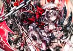  chain hat red_eyes remilia_scarlet shino_(eefy) short_hair silver_hair solo touhou 