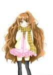  aisaka_taiga bad_id bad_pixiv_id brown_eyes brown_hair coat long_hair migu_(migu_room) scarf solo thighhighs toradora! winter_clothes winter_coat 