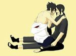  brothers full_body incest male_focus multiple_boys naruto siblings simple_background tori-0914 uchiha_itachi uchiha_sasuke yaoi 