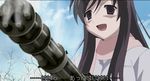  gatling_gun gun katsura_kotonoha school_days solo weapon 