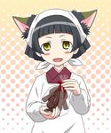  animal_ears black_hair blush bob_cut cat_ears dorm_leader dorm_mistress fang maria_holic open_mouth pixiv_thumbnail resized yaguchi_kairo yellow_eyes 