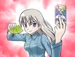  bad_id bad_pixiv_id blonde_hair blue_eyes card eila_ilmatar_juutilainen holding holding_card long_hair military military_uniform sayu_(mio-mosa) smile solo strike_witches tarot uniform world_witches_series 