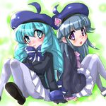  2girls beret blue_hair hat keroro_gunsou multiple_girls nishizawa_momoka shion shion_(keroro_gunsou) 