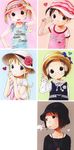  ana_coppola barasui food_themed_clothes hat highres ichigo_mashimaro itou_chika itou_nobue matsuoka_miu multiple_girls sakuragi_matsuri siblings sisters 