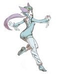  fake_wings from_behind full_body genzoman gloves goggles goggles_on_head grey_eyes head_wings headwear holding holding_poke_ball long_hair looking_at_viewer looking_back nagi_(pokemon) open_mouth poke_ball pokemon pokemon_(game) pokemon_oras ponytail purple_hair shoe_soles shoes sketch smile solo uniform wings 