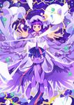  bow crossover hair_bow hair_ribbon hat highres looking_at_viewer mob_cap my_little_pony my_little_pony_friendship_is_magic patchouli_knowledge pegasus pony purple_eyes purple_hair ribbon smile touhou twilight_sparkle unicorn xin_yu_hua_yin 