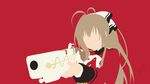  amagi_brilliant_park brown_hair gun polychromatic red sento_isuzu weapon 