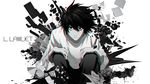  all_male death_note l male monochrome photoshop tagme_(artist) 