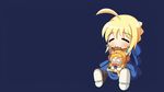  blonde_hair blue cat_smile chibi cosplay crying fate/stay_night saber tears 