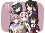  :p ahoge antenna_hair aoba_(kantai_collection) black_eyes black_hair blue_eyes braid brown_eyes c: cape eyepatch green_eyes green_hair grey_hair hachimaki hair_flaps hair_ornament hakama hat headband holding japanese_clothes jewelry kantai_collection kiso_(kantai_collection) long_hair multiple_girls nachi_(kantai_collection) notepad ponytail remodel_(kantai_collection) ring school_uniform serafuku shigure_(kantai_collection) short_hair shoukaku_(kantai_collection) side_ponytail silver_hair single_braid tongue tongue_out wedding_band yukimi_unagi 