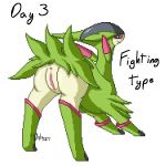 2018 anus butt digital_media_(artwork) female feral fur hi_res legendary_pok&eacute;mon looking_at_viewer looking_back mammal nintendo nude nulloffset pixel_(artwork) pok&eacute;mon pok&eacute;mon_(species) presenting presenting_hindquarters pussy simple_background smile solo spreading video_games virizion 