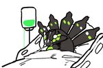  gen_6_pokemon hospital_bed inkerton-kun intravenous_drip lowres no_humans pokemon pokemon_(creature) pokemon_(game) pokemon_xy snake zygarde 