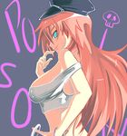  breasts capcom final_fight hat large_breasts pink_hair poison_(final_fight) short_shorts 