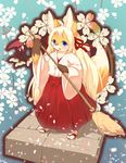  artist_request blonde_hair blue_eyes borrowed_character fox furry japanese_clothes kishibe long_hair open_mouth 