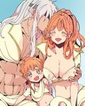  1girl 2boys family magi_the_labyrinth_of_magic multiple_boys 