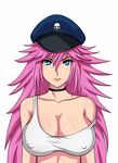  breasts capcom final_fight hat large_breasts pink_hair poison_(final_fight) short_shorts tagme 
