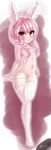  animal_ears blush bra braid bunny_ears elin_(tera) flat_chest groin hair_over_shoulder highres long_hair looking_at_viewer navel open_mouth panties panty_pull pink_bra pink_hair red_eyes solo standing standing_on_one_leg tail tera_online thighhighs training_bra twin_braids twintails uatemyrice underwear underwear_only undressing white_legwear white_panties 