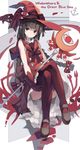  dress english hat looking_at_viewer oounabara_to_wadanohara red_legwear solo wadanohara witch_hat 