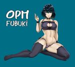  alternate_costume ass_visible_through_thighs bangs bell bell_choker black_hair black_legwear black_panties blue_background breasts cameltoe cat_cutout cat_lingerie character_name choker cleavage cleavage_cutout closed_mouth collarbone copyright_name frills fubuki_(one-punch_man) full_body green_eyes highres jingle_bell large_breasts looking_at_viewer meme_attire navel no_shoes one-punch_man panties revision short_hair side-tie_panties simple_background smile solo stomach the_golden_smurf thighhighs thighs underwear underwear_only wrist_cuffs 