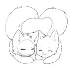  ambiguous_gender anthro black_and_white blush canine changed_(video_game) chano cub digital_media_(artwork) duo fur lin_(changed) line_art lying mammal monochrome puro_(changed) smile white_tail wolf young 