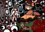  animal_ears bad_id bad_pixiv_id brown_eyes brown_hair cat_ears chen fuurin_(omaemona) green_eyes hat hat_ribbon komeiji_koishi multiple_girls ribbon silver_hair touhou 