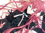  bad_id bad_pixiv_id blue_eyes gothic gothic_lolita lolita_fashion long_hair lying manyako_(mohumohu) megurine_luka pink_hair ribbon solo vocaloid 