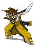  brown_hair katana male male_focus samurai_shodown samurai_spirits snk sword tokugawa_yoshitora weapon 