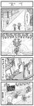  3girls 4koma alternate_costume beanie bicycle coat comic gameplay_mechanics greyscale ground_vehicle hat hikari_(pokemon) monochrome multiple_girls pokemoa pokemon pokemon_(game) pokemon_dppt pokemon_platinum racing scarf translated winter_clothes 