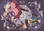  blue_hair bow dawn_of_the_golden_witch dress dual_persona flower furudo_erika hair_ornament niso pantyhose pink_bow ribbon socks stuffed_animal stuffed_toy tears twintails umineko_no_naku_koro_ni 