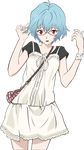  ayanami_rei blue_hair embarrassed glasses highres looking_at_viewer neon_genesis_evangelion red_eyes solo transparent_background vector_trace 