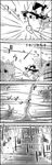 bow bucket cirno comic commentary greyscale hair_bow hat hat_bow highres ice ice_wings in_bucket in_container kirisame_marisa kisume mini-hakkero monochrome no_humans shoujo_kitou-chuu smile star tani_takeshi tornado touhou translated twintails wings witch_hat wooden_bucket yukkuri_shiteitte_ne 