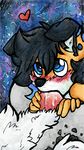  &lt;3 2016 animal_genitalia animal_penis anthro axel_avidan black_fur black_hair black_spots blue_eyes blue_hair blush canine canine_penis cum cum_in_mouth cum_inside digital_media_(artwork) dog duo erection fellatio fluffy fur grey_fur hair iroxykun knot looking_up lying male male/male mammal nude open_mouth oral penetration penis roxas_avidan sex simple_background spots spotted_fur spread_legs spreading white_fur wolf yellow_fur 