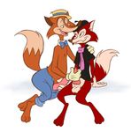  baby_huey beret canine erection fauntleroy_fox fox hat hi_res knot ladysomnambule male male/male mammal masturbation mutual_masturbation scarf smile the_fox_and_the_crow wiley_fox 