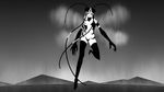  antennae artist_request breasts claws greyscale highres horn insect_girl insect_wings looking_at_viewer monochrome monster_girl mosquito_girl mosquito_musume one-punch_man small_breasts solo source_request wings 