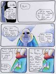  aftertale animated_skeleton bone chara_(undertale) clothed clothing comic dialogue english_text human knife loverofpiggies mammal melee_weapon not_furry sans_(undertale) scarf skeleton text undead undertale video_games weapon 